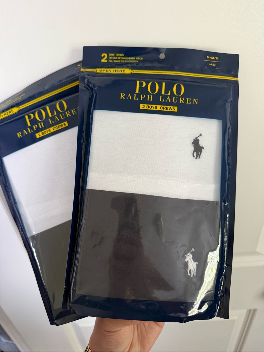 Polo by Ralph Lauren Boys' Under Shirts Black & White NEW
